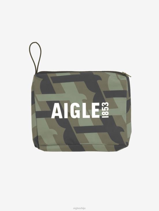 Жене каки пр Aigle штампана дуга капуљача мтд парка Одећа PTJX466