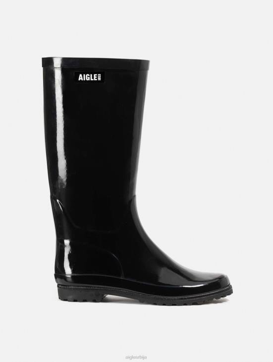 Жене ноир Aigle патентиране чизме за кишу чизме PTJX513
