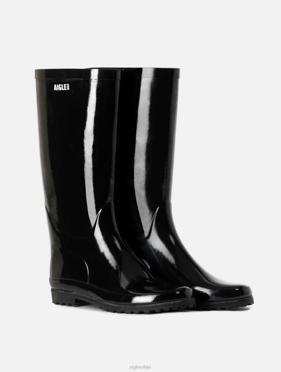 Жене ноир Aigle патентиране чизме за кишу чизме PTJX513
