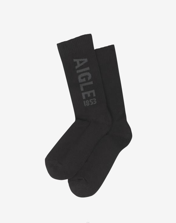 мушкарци ноир Aigle жакардне чарапе Прибор PTJX385