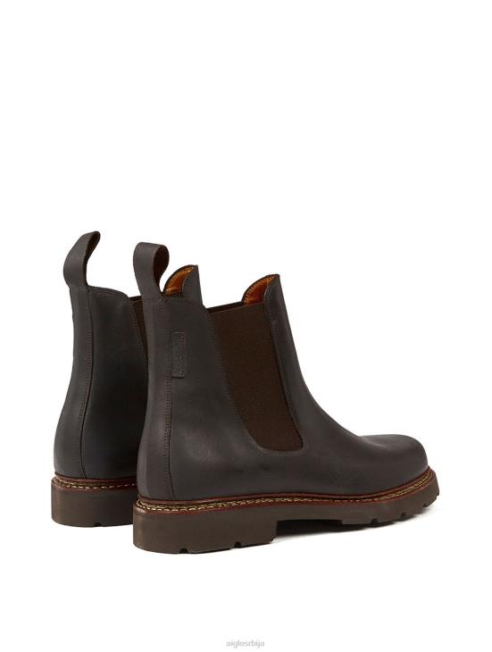 мушкарци тамно браон Aigle кожне чизме чизме PTJX312